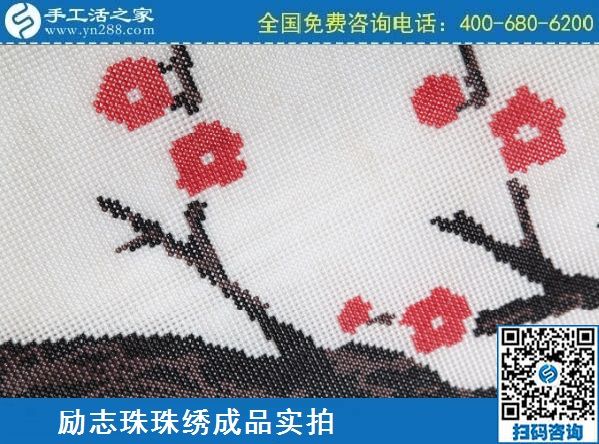 3月12日，手工活代理加工，手工活加盟項目，這個創(chuàng)業(yè)項目不錯，手工之家勵志珠珠繡成品實拍