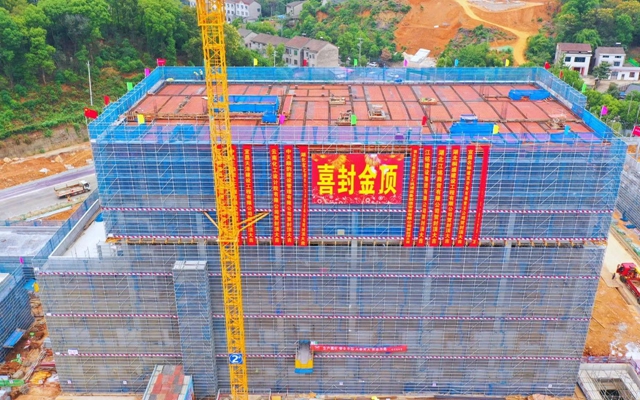 加速推進(jìn)！宜化楚星整體升級改造項目關(guān)鍵裝置主體結(jié)構(gòu)順利封頂(圖1)