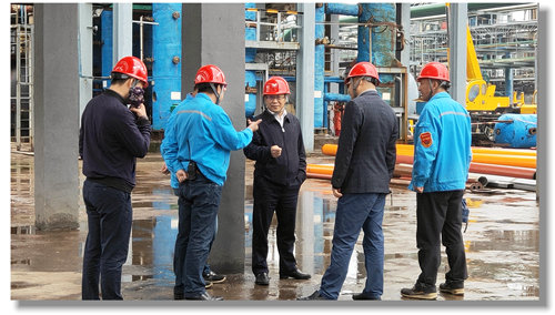 王大真到股份公司、宜都園區(qū)現(xiàn)場辦公